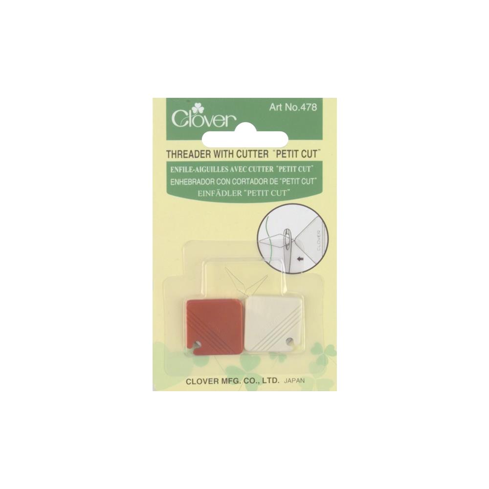 Clover Petite Needle Threader W/Cutter